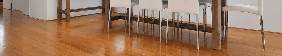 Professionally installed and refinished bamboo flooring in a residential home, showcasing smooth finish and natural wood tones in Ann Arbor, MI