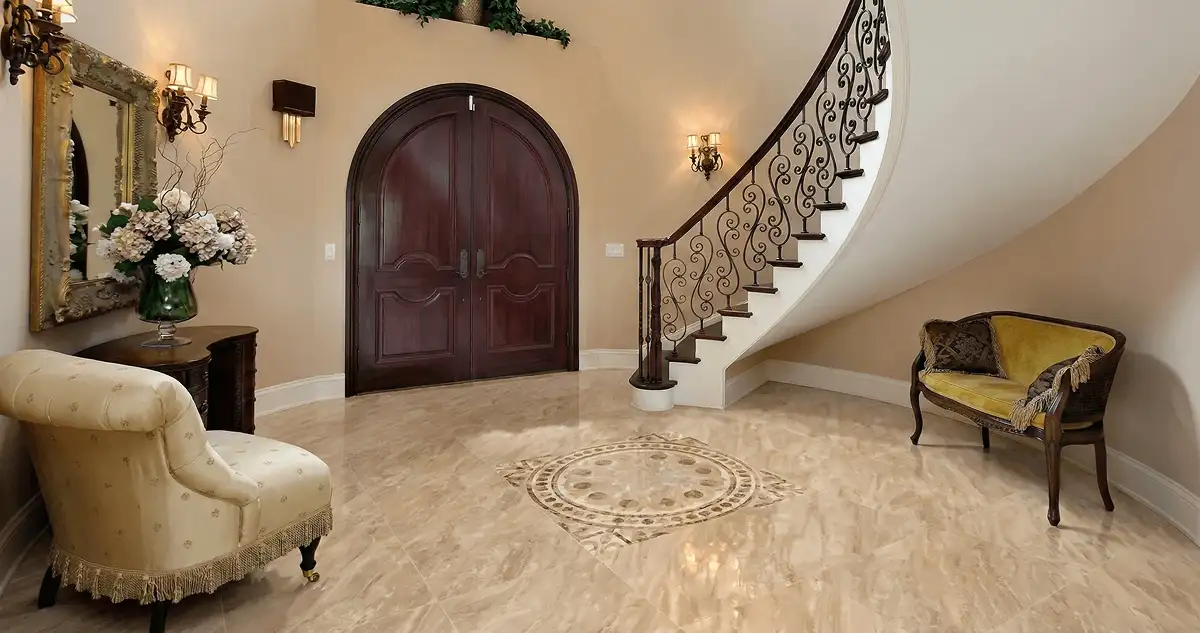 Entrance hall with professionally installed ceramic tile flooring in Ann Arbor MI